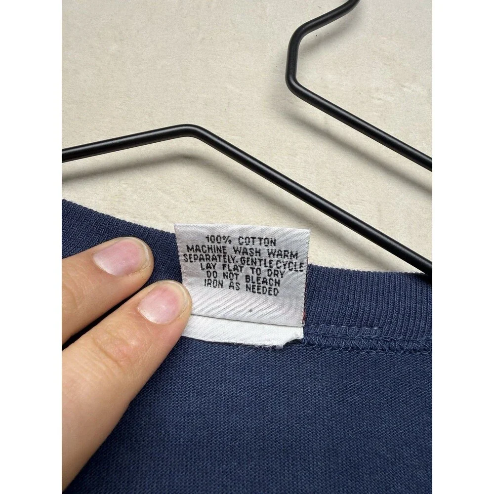 Vintage Guess Georges Marciano Shirt Men’s XL Blue 90s Embroidered Faux Leather - Picture 7 of 7